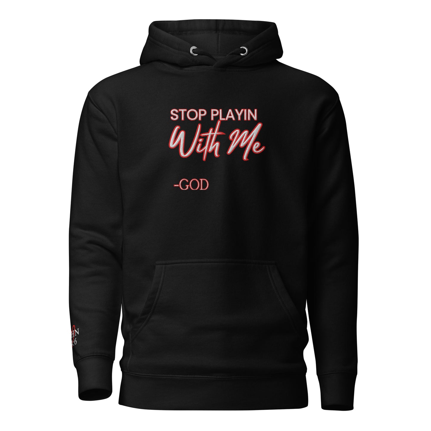 Stop Playing With Me Black Hoodie